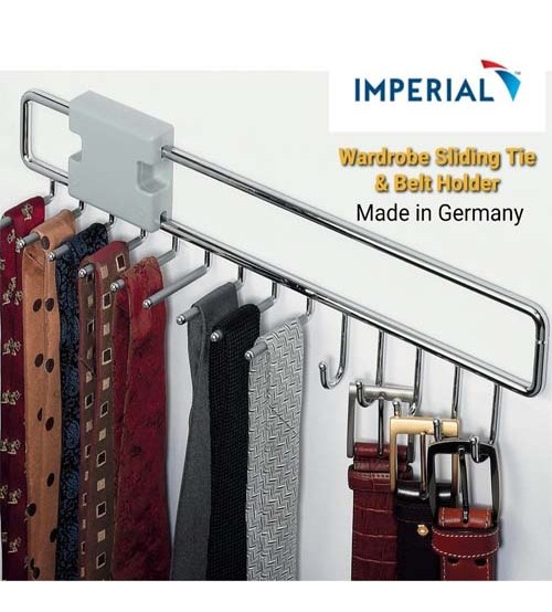 New High Quality Imperial Wardrobe Sliding Tie & Belt Holder